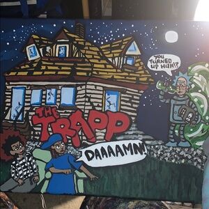 Colorful Cartoon Art Canvas - RICK AND MORTY AND BOONDOCKS